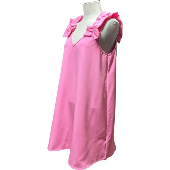 Mud Pie CeCe Ruffle Dress Pink Medium - Picture 2 of 7